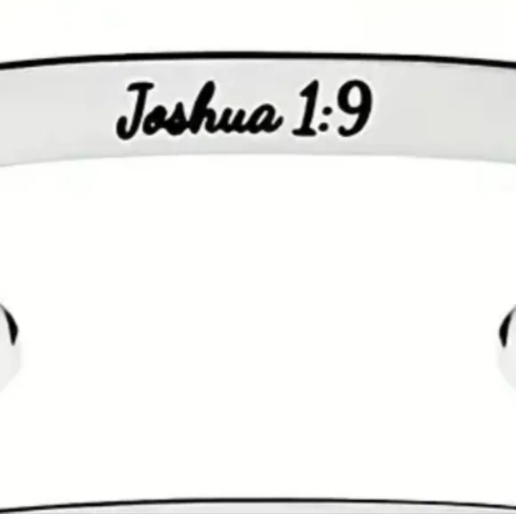 Silver Inspirational Cuff Bracelet - Picture 4 of 5